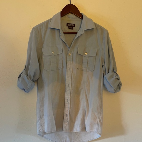 MICHAEL Michael Kors Tops - 🔥 3 for $30 🔥 Michael Kors Bleach Dip Button Up